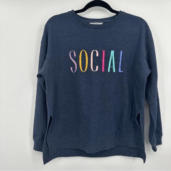 Wildfox | Social Statement Crewneck Sweater Size Extra Small - Picture 2 of 6